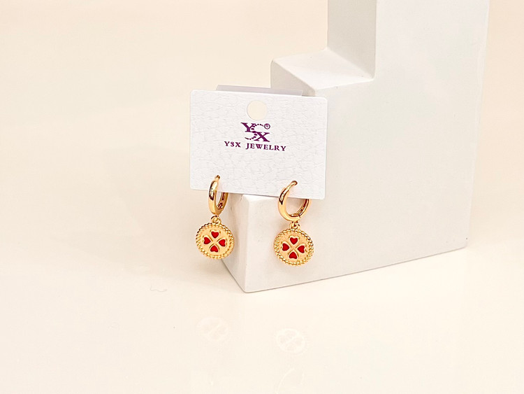 گوشواره حلقه ای ژوپینگ (xuping ) آبکاری طلای ۱۸ عیار