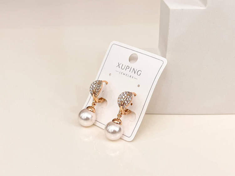 گوشواره حلقه ای مروارید ژوپینگ (xuping)