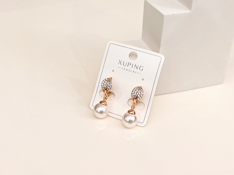 گوشواره حلقه ای مروارید ژوپینگ (xuping)